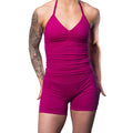 CRANBERRY HALTER TOP